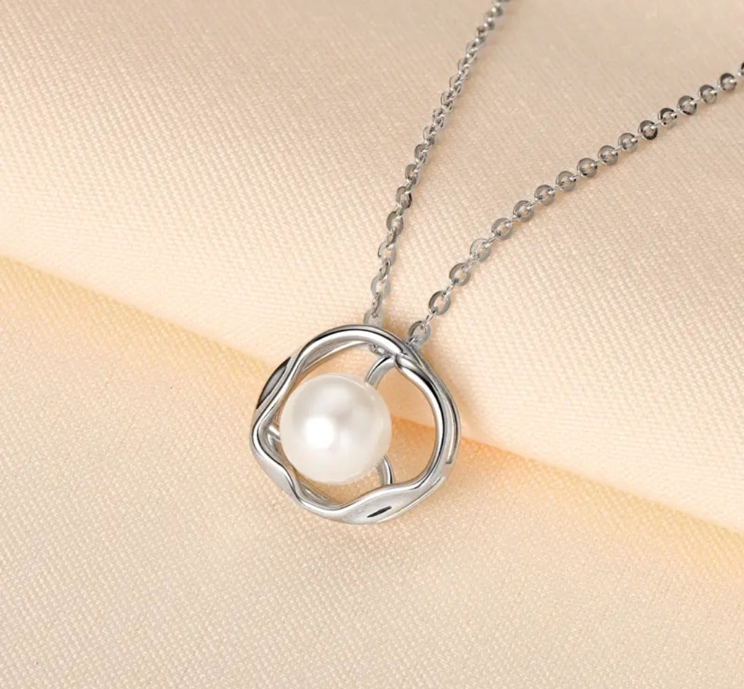 6.5-7mm natural pearl pendant necklace