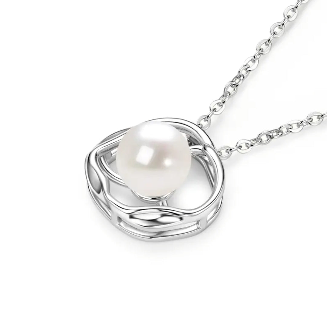 6.5-7mm natural pearl pendant necklace