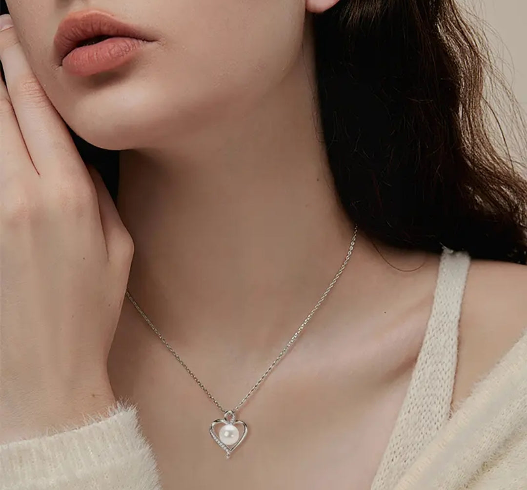 9mm love pearl pendant necklace