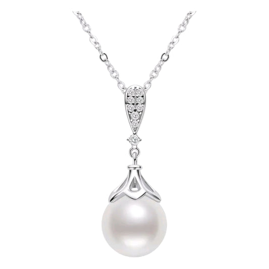 8.5-9mm drop pearl pendant necklace