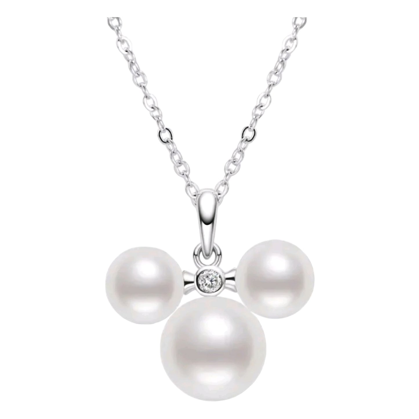 5-9mm 3 pearl pendant necklace
