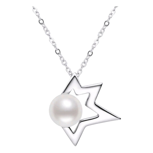 7.5-8mm Unique star shape pendant necklace