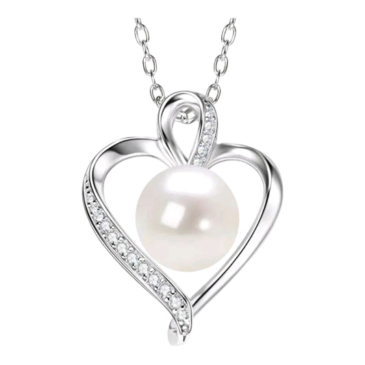 9mm love pearl pendant necklace