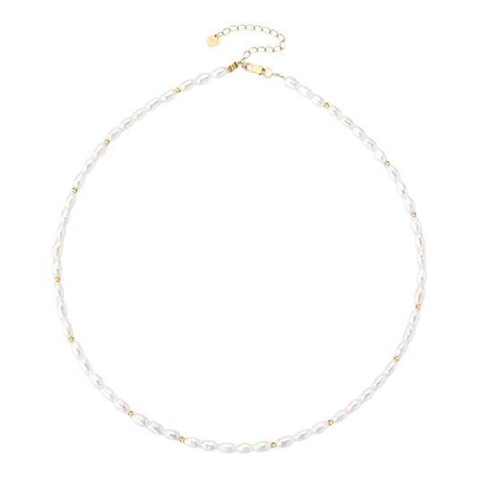 3.5*6mm bead pearl pendant necklace