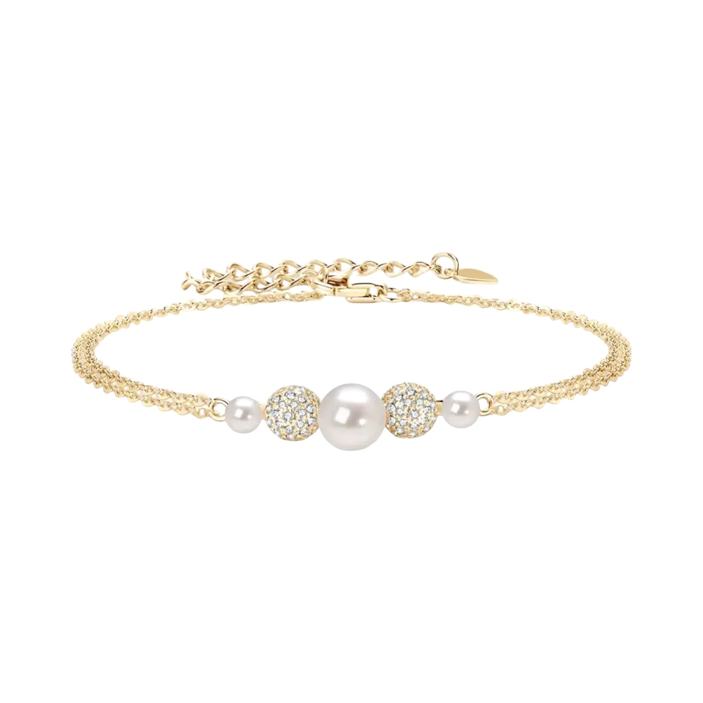 7mm/4mm white pearl bracelet