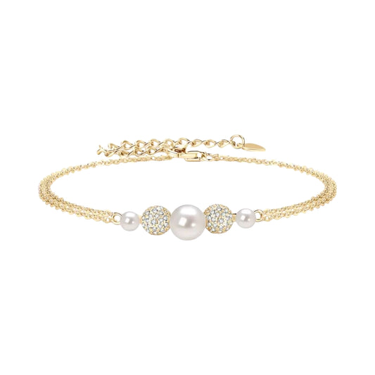 7mm/4mm white pearl bracelet