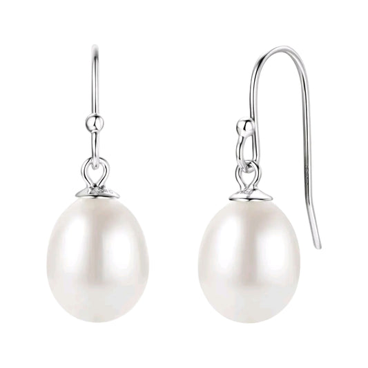 9-10mm hook pearl earrings