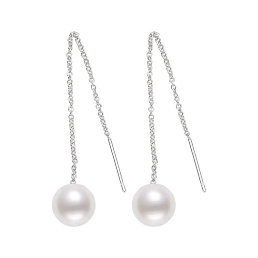 8-9mm drop freshwater pearl earrings