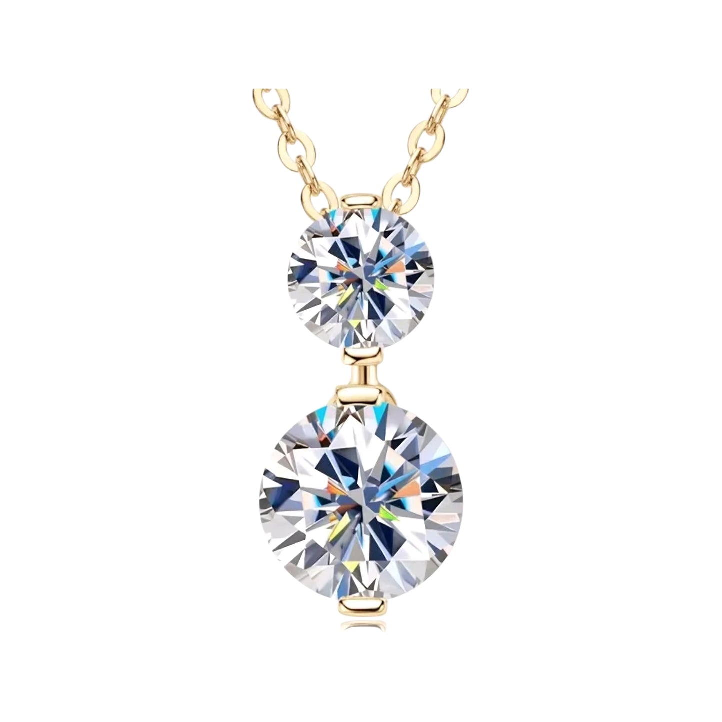 7mm and 5mm Moissanite pendant necklace