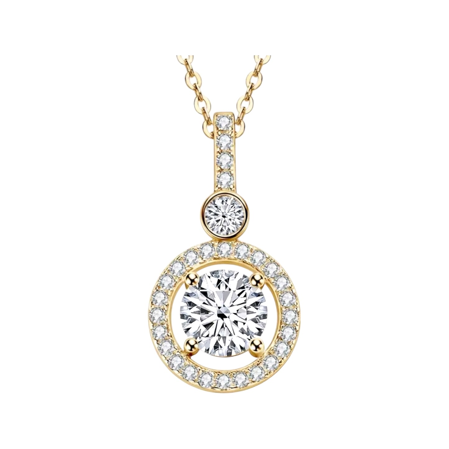 6mm 3mm 1.3mm 1.2mm Moissanite pendant necklace