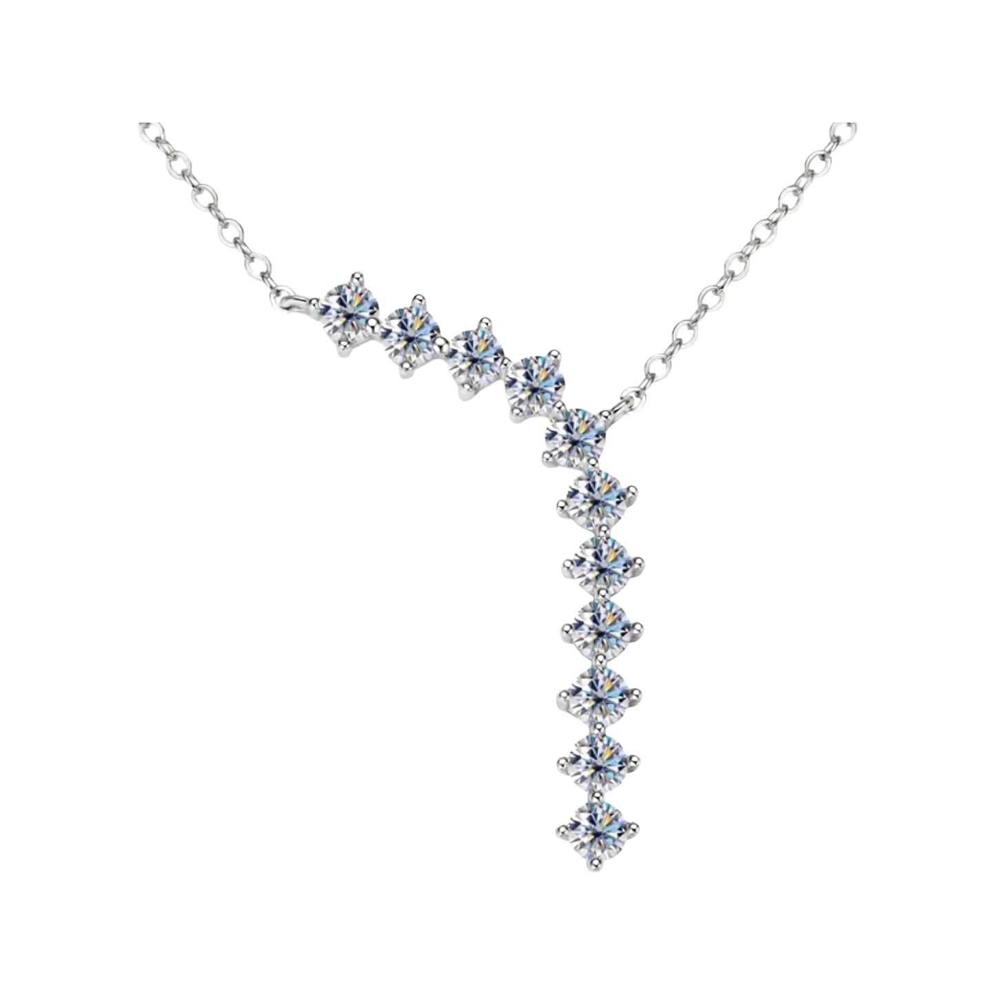 3mm 11pcs  Moissanite pendant necklace