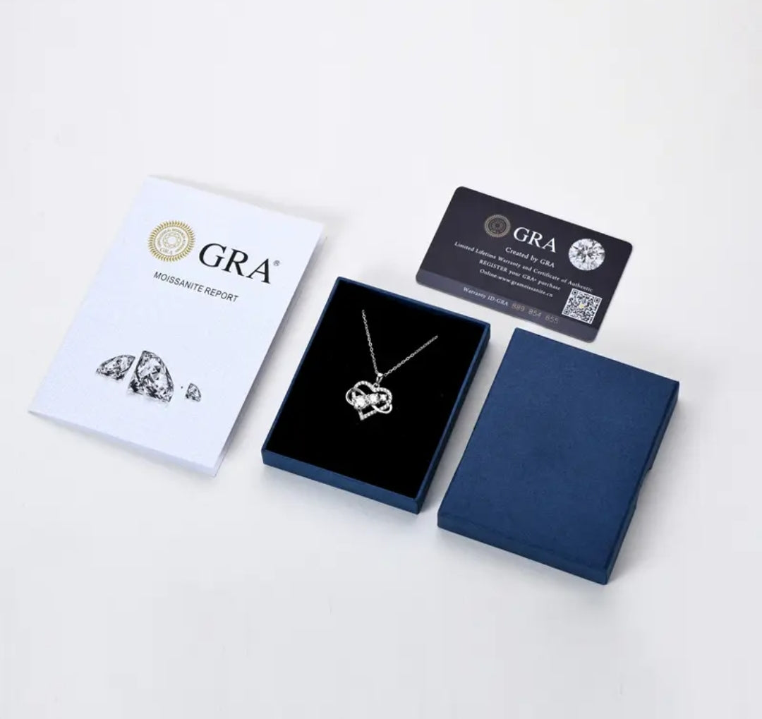 6.5mm 5mm 3mm Moissanite pendant necklace