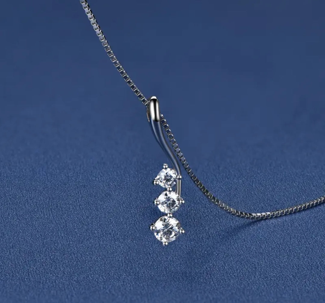 4mm 3.5mm 3mm Moissanite pendant necklace