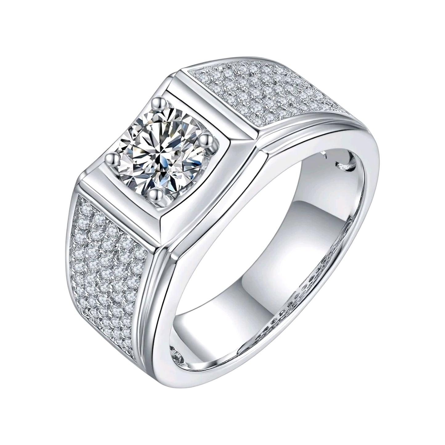 1ct moissanite ring for men
