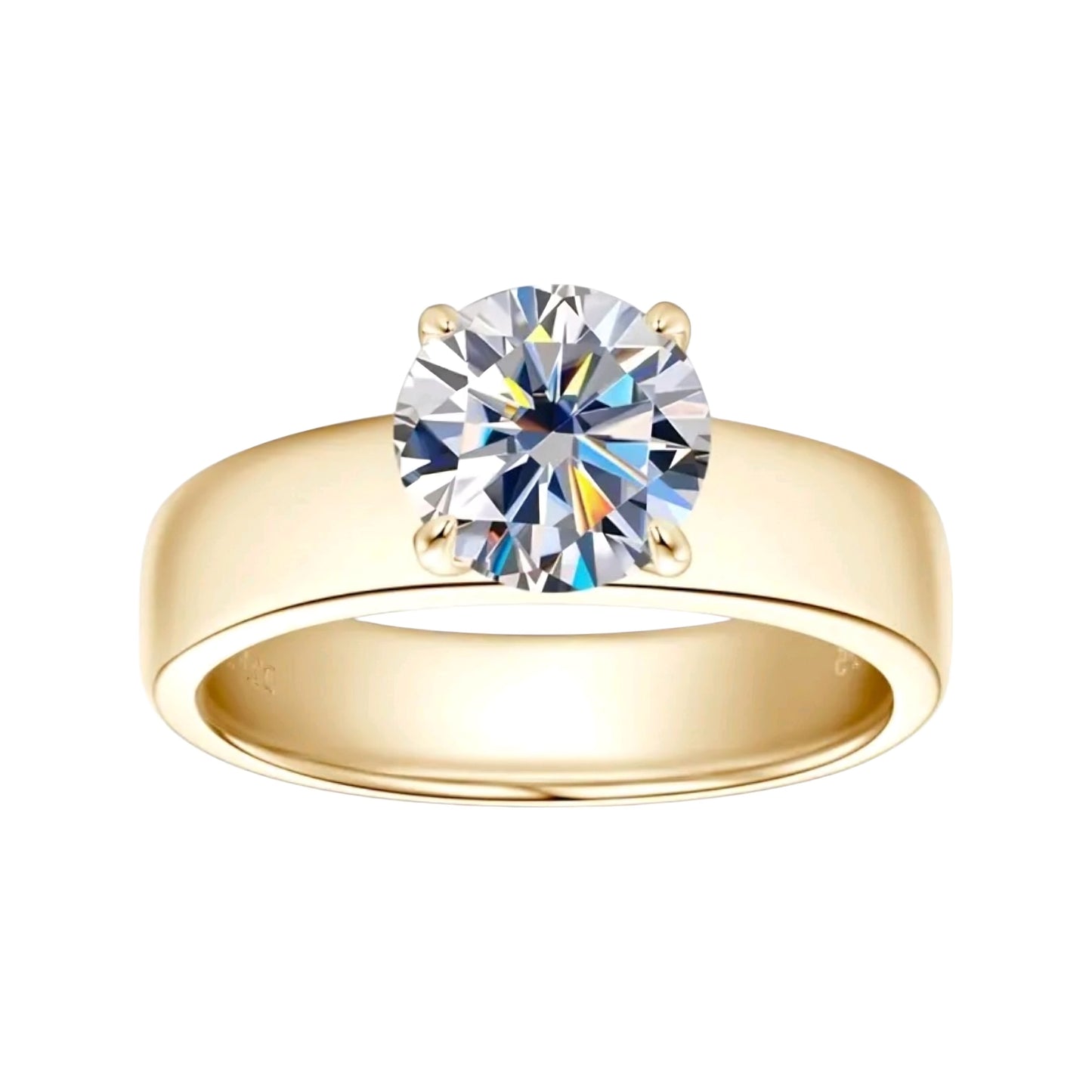 2ct unique moissanite engagement ring