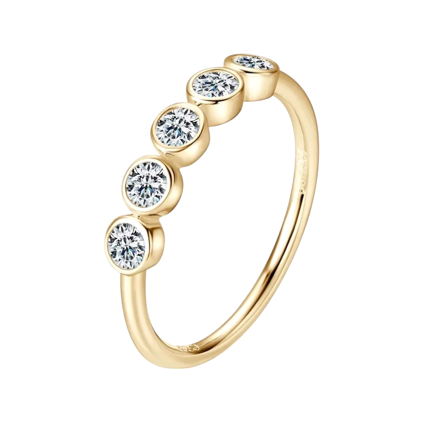 3mm 5pcs moissanite engagement ring