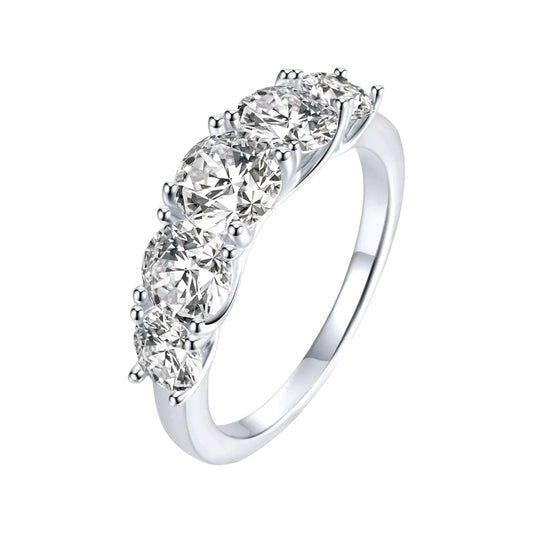 6.5mm/6mm/5mm moissanite engagement ring