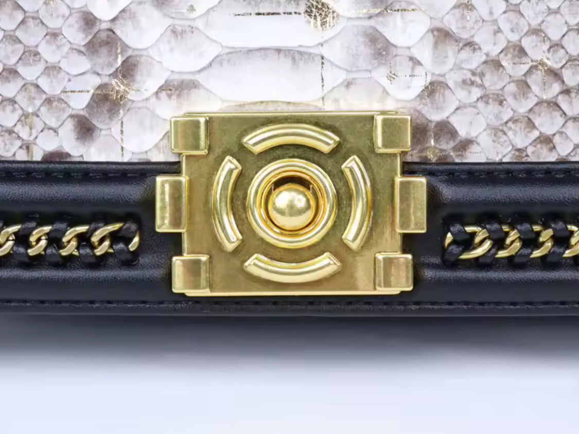 Luxury Snake Leather Bag for Women – Handmade in Italy | Noiyan