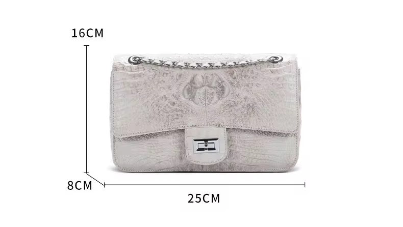 Premium crocodile leather shoulder bag