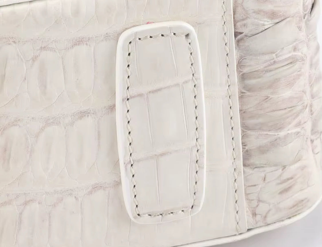 Premium crocodile leather shoulder bag