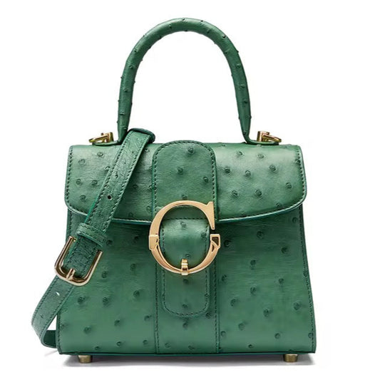 Ostrich leather bag