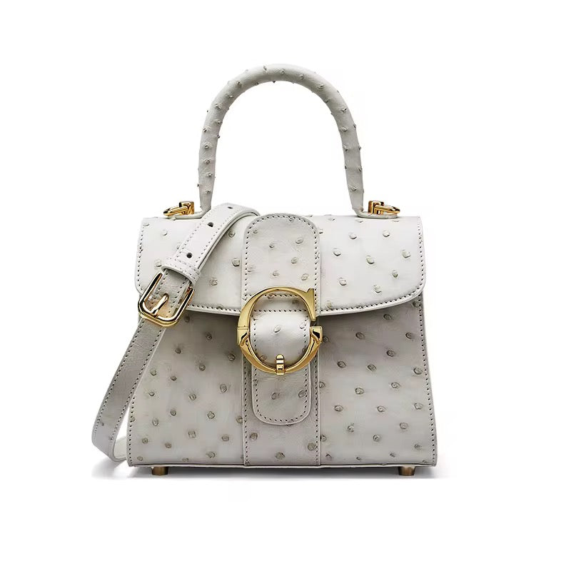 Ostrich leather bag