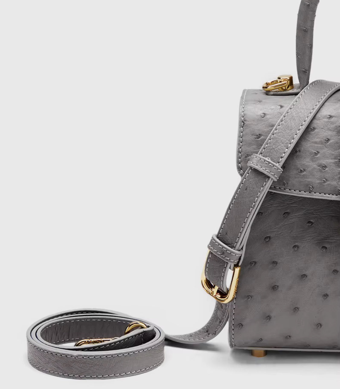 Ostrich leather bag