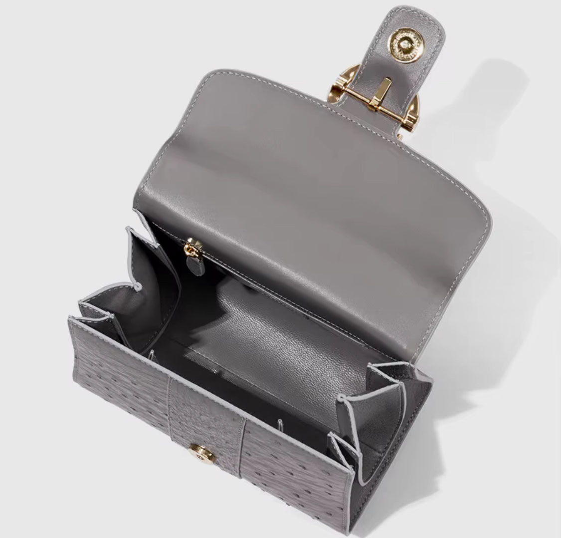 Ostrich leather bag