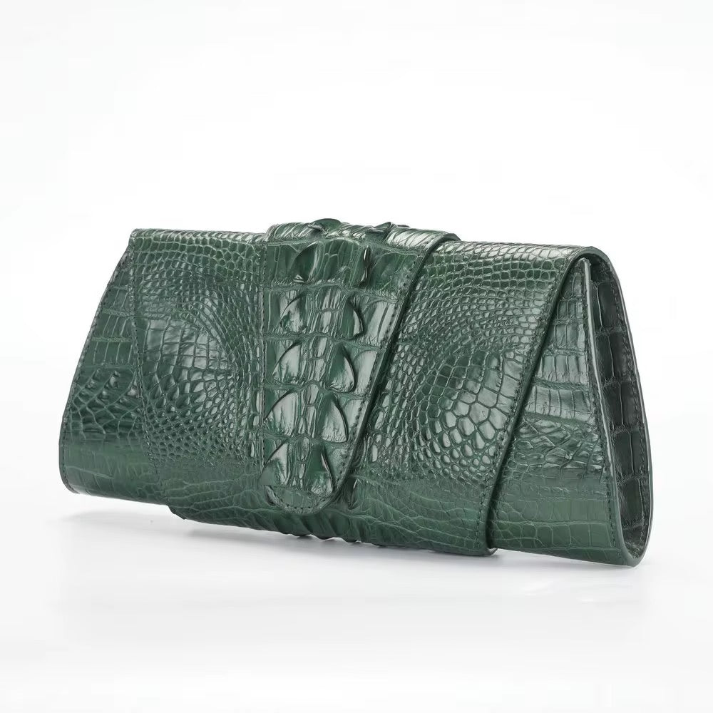 Crocodile Leather Clutch Purse for Women | Handmade in Italy