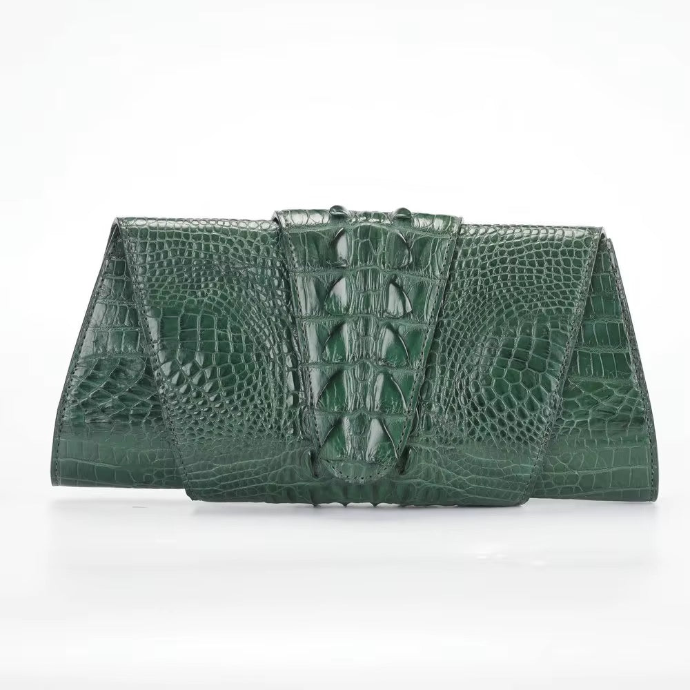 Crocodile Leather Clutch Purse for Women | Handmade in Italy