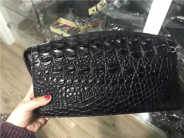 Crocodile Leather Clutch Wallet for Men | Handmade in Italy