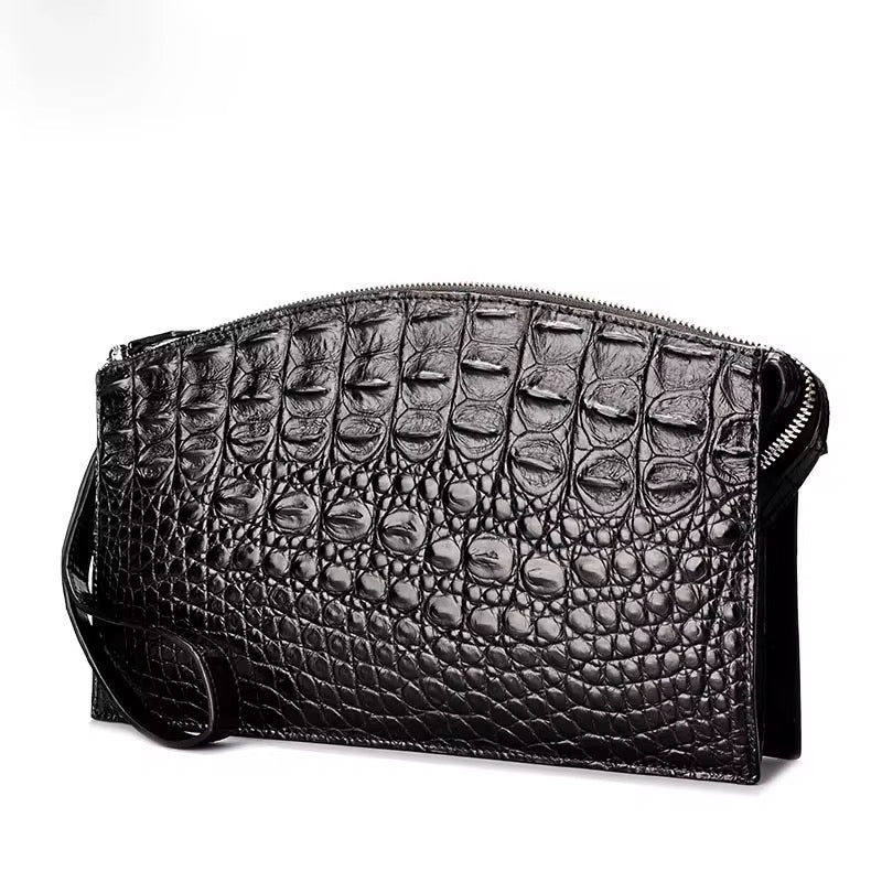 Crocodile Leather Clutch Wallet for Men | Handmade in Italy