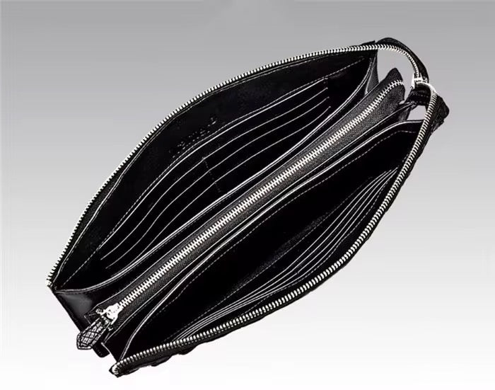 Crocodile Leather Clutch Wallet for Men | Handmade in Italy