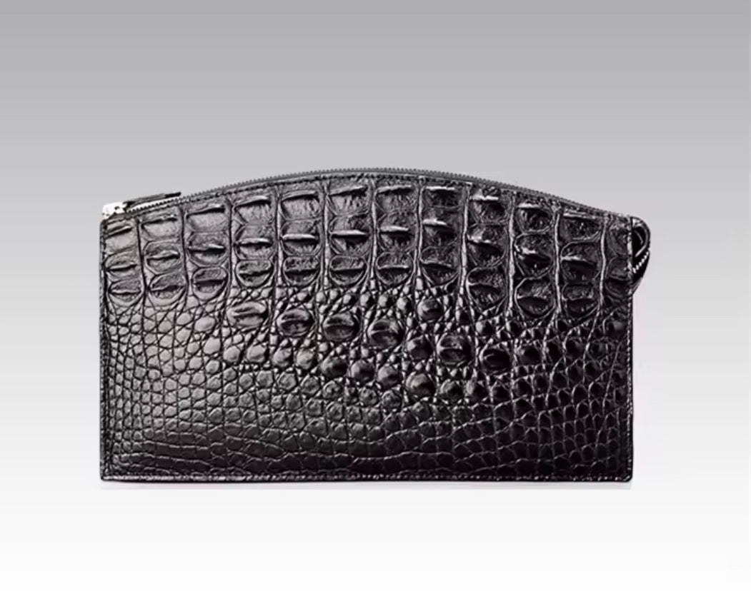 Crocodile Leather Clutch Wallet for Men | Handmade in Italy