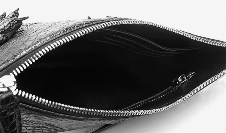 Crocodile Leather Document Wallet | Men & Women | Handmade in Italy