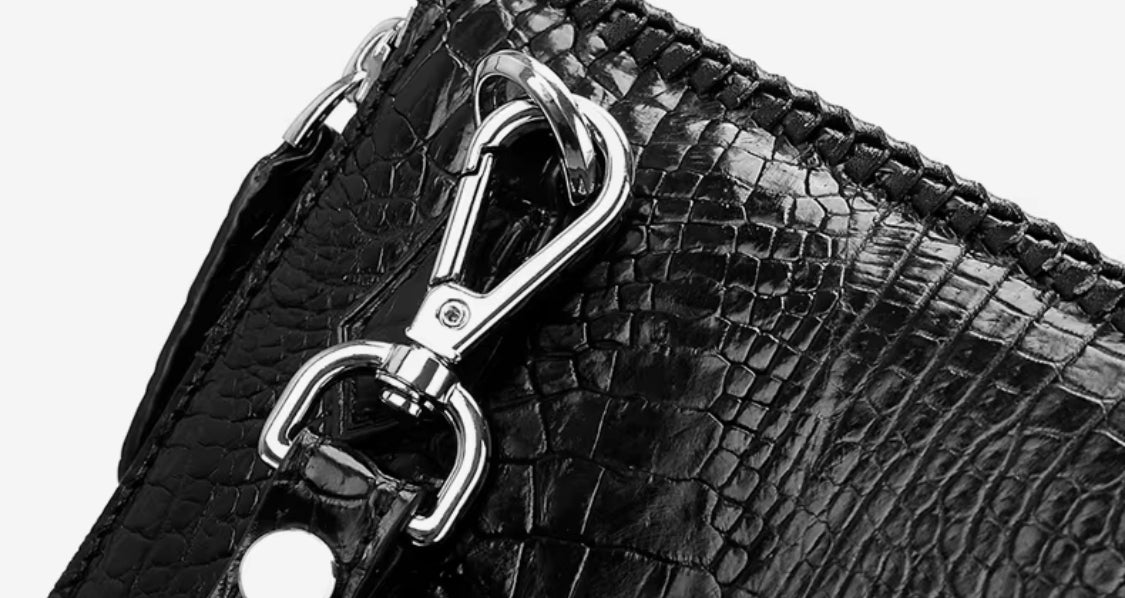 Crocodile Leather Document Wallet | Men & Women | Handmade in Italy