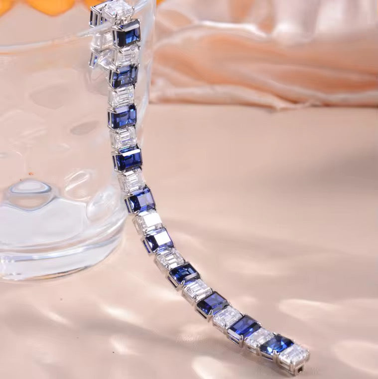 3ct each stone Real Sapphire Bracelet