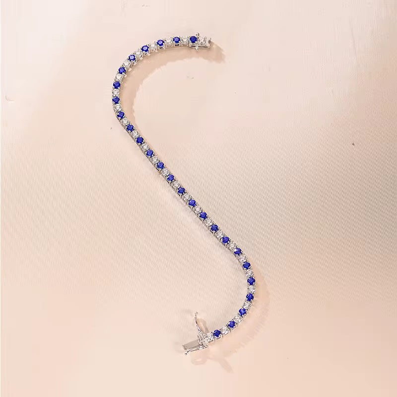 0.1ct each stone Real Sapphire Bracelet