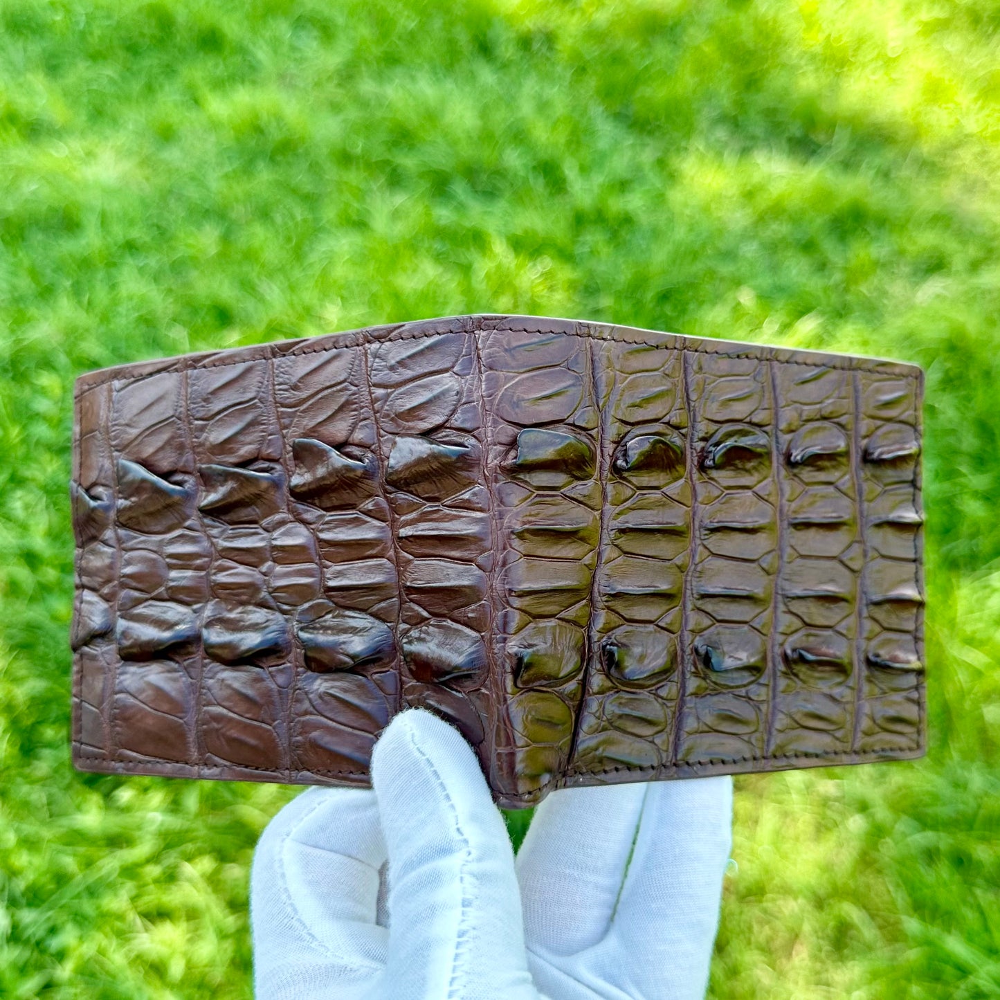 Crocodile Leather wallet for Men – Tail Part -Handmade in Italy | noiyan
