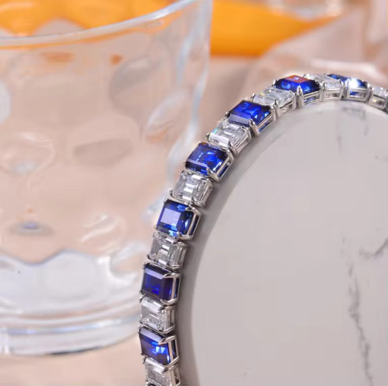 3ct each stone Real Sapphire Bracelet