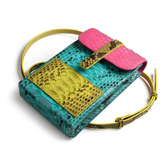 Multicolor Snake Leather Purse for Women – Handmade in Italy | Noiyan