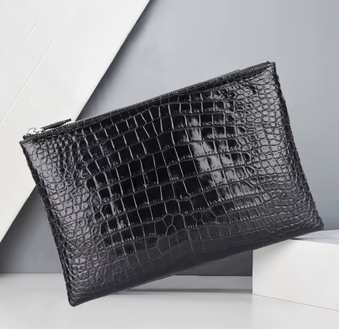 Crocodile Leather Wallet for Men & Women | Belly Leather – Brown & Black