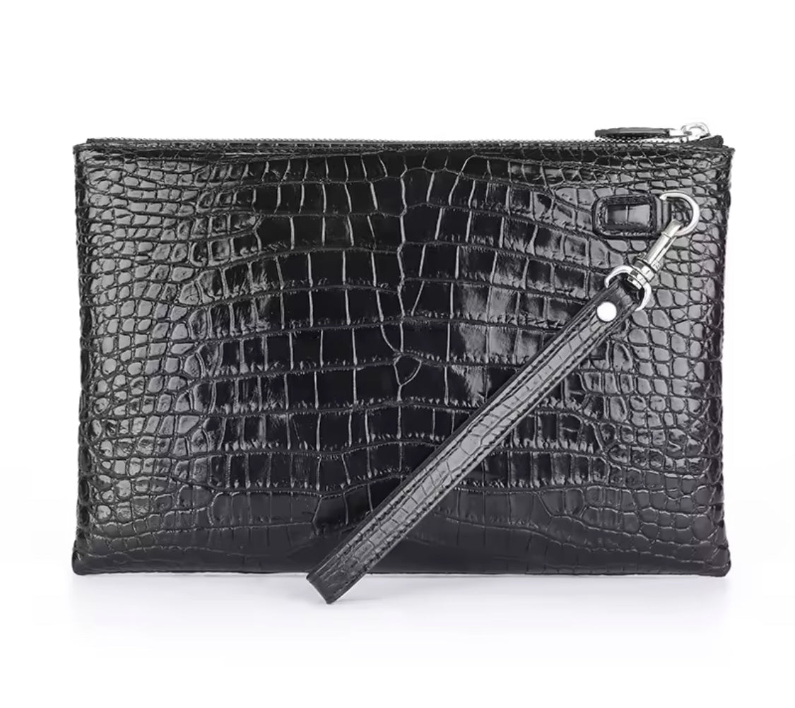 Crocodile Leather Wallet for Men & Women | Belly Leather – Brown & Black