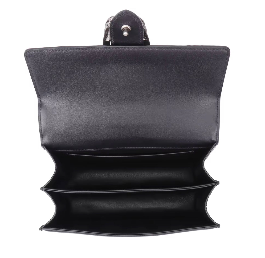 Black Crocodile Leather Bag for Women | Handmade in Italy – L24×H15.5×W9cm