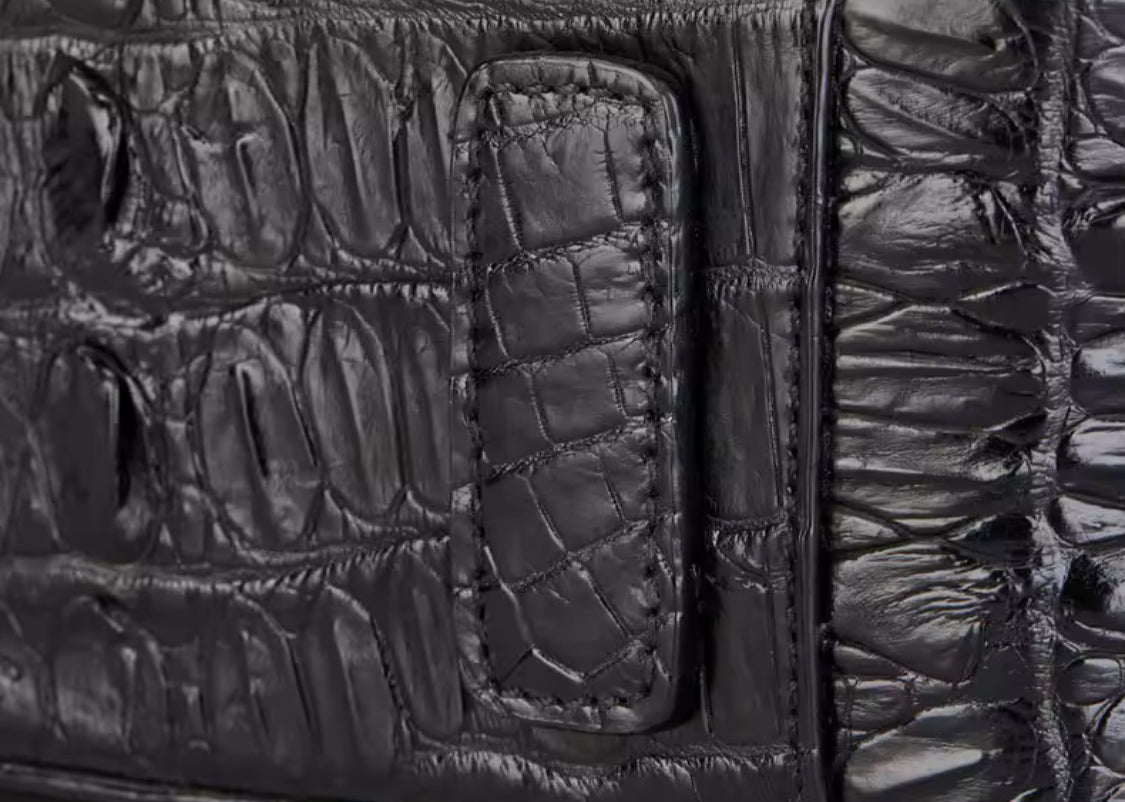 Crocodile Leather Crossbody Chain Bag – Handmade in Italy | Noiyan