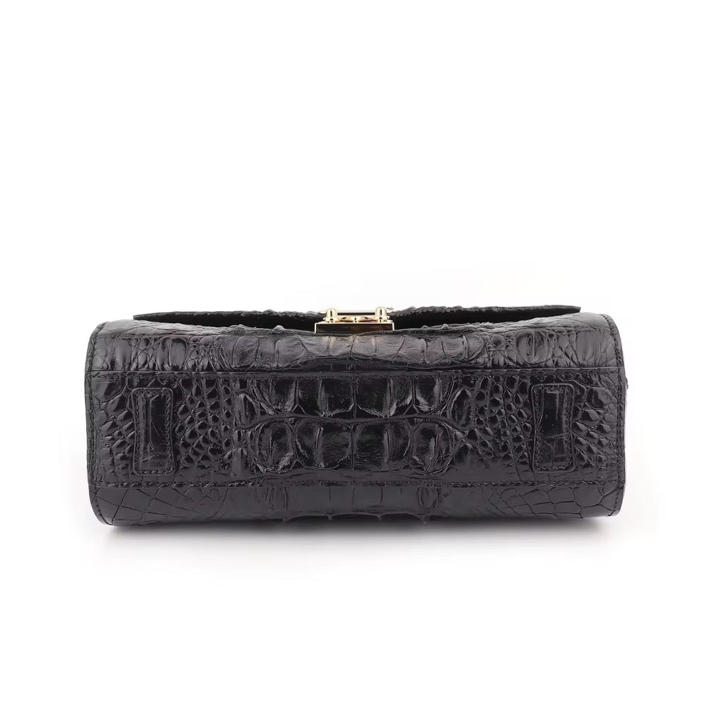 Black Crocodile Leather Purse for Women – Handmade in Italy | Noiyan