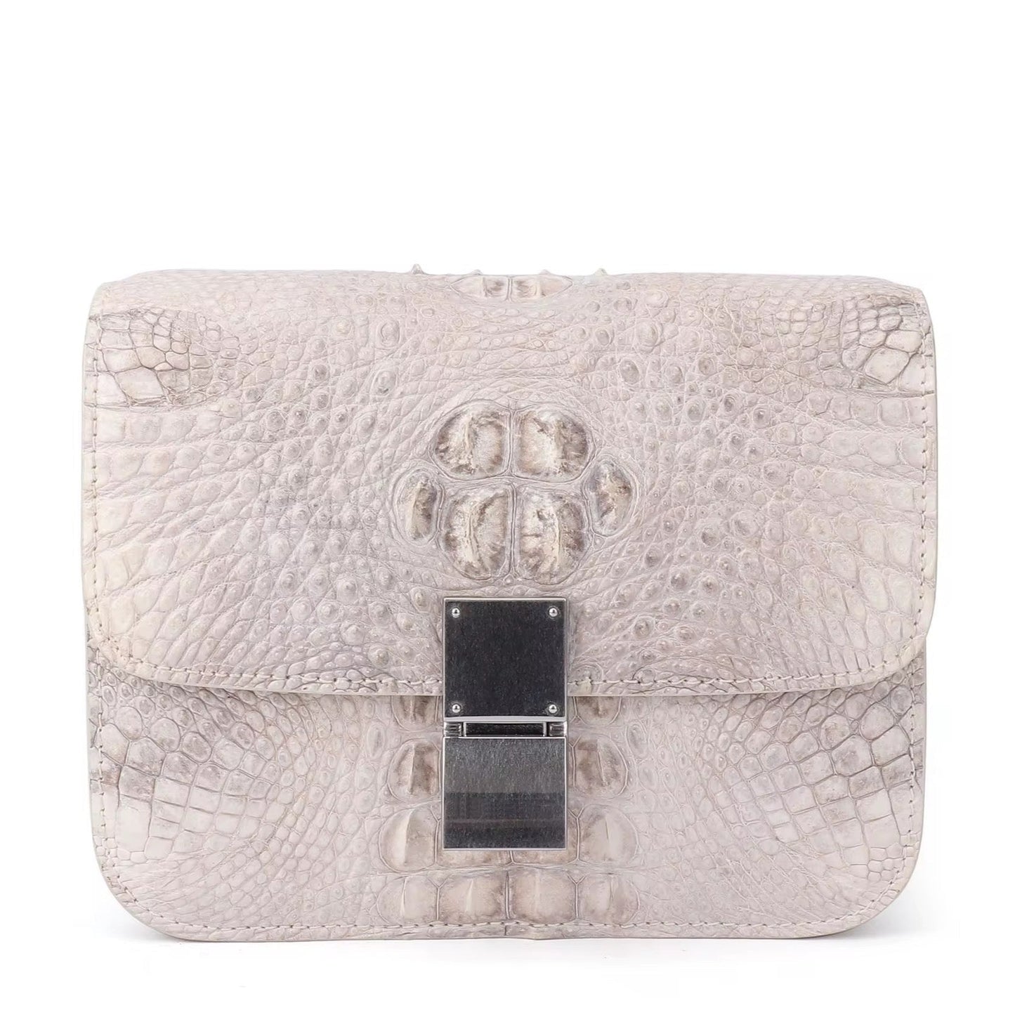 White Crocodile Leather Purse – Handmade in Italy | Noiyan