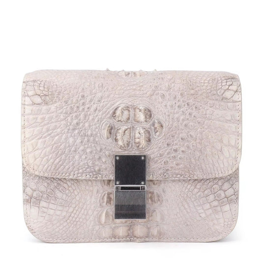 White Crocodile Leather Purse – Handmade in Italy | Noiyan