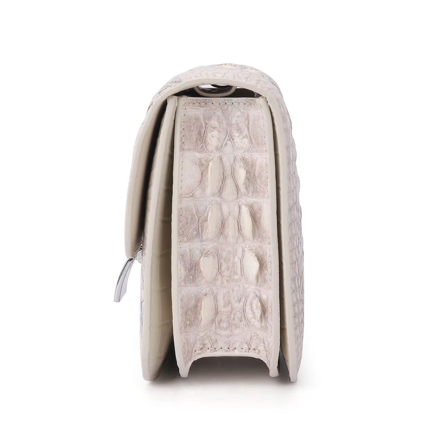 White Crocodile Leather Purse – Handmade in Italy | Noiyan
