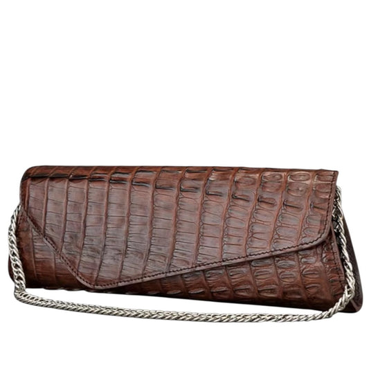 Crocodile Leather Clutch Purse for Women | Handmade in Italy